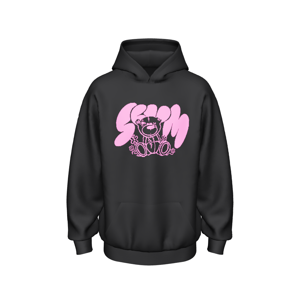 3D BLACK PATCH HOODIE