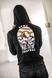 STAY UNAFRAID black hoodie