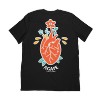 black agape t-shirt back