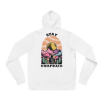 STAY UNAFRAID white hoodie